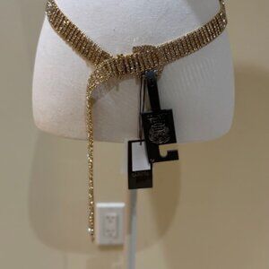 NWT Vince Camuto Gold & Rhinestone Belt Sz XL
